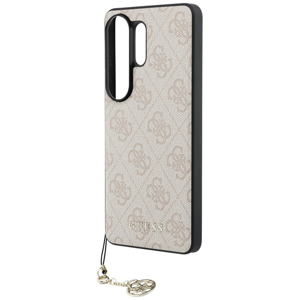 Guess Samsung Galaxy S26 Ultra - Θήκη με Επένδυση Συνθετικού Δέρματος και MagSafe - 4G Classic Logo Charm MagSafe - Pink