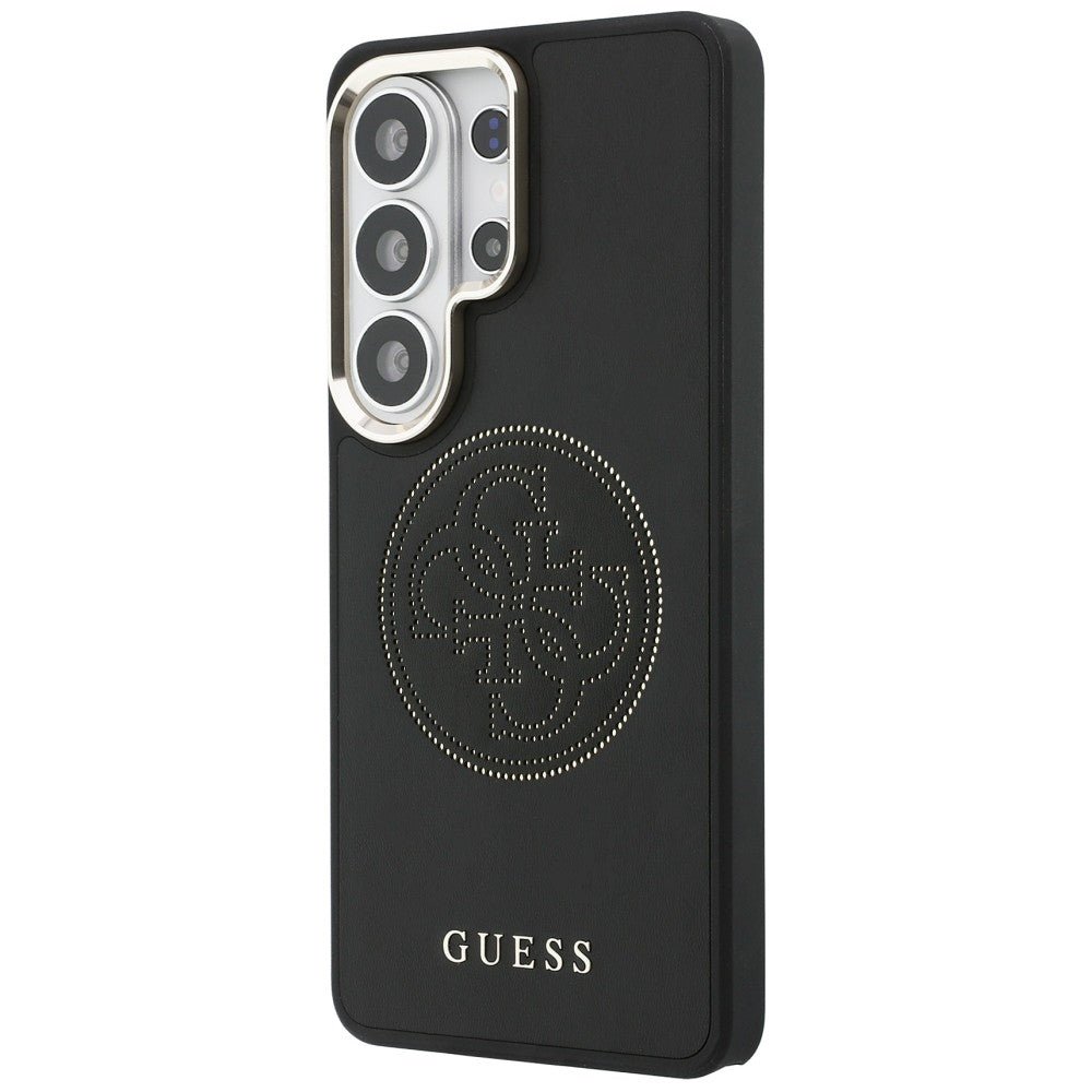 Guess Samsung Galaxy S26 Ultra - Θήκη με Επένδυση Συνθετικού Δέρματος MagSafe - Perforated Logo - Black