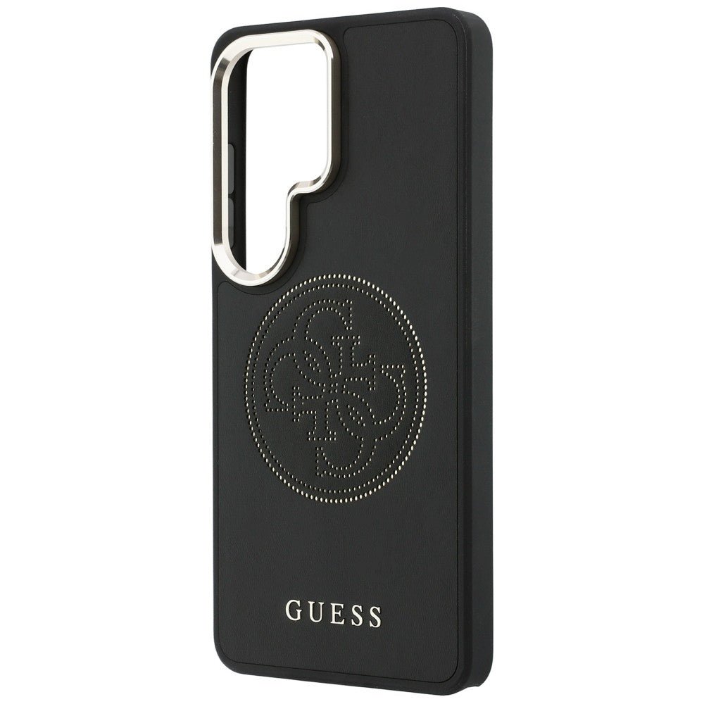 Guess Samsung Galaxy S26 Ultra - Θήκη με Επένδυση Συνθετικού Δέρματος MagSafe - Perforated Logo - Black