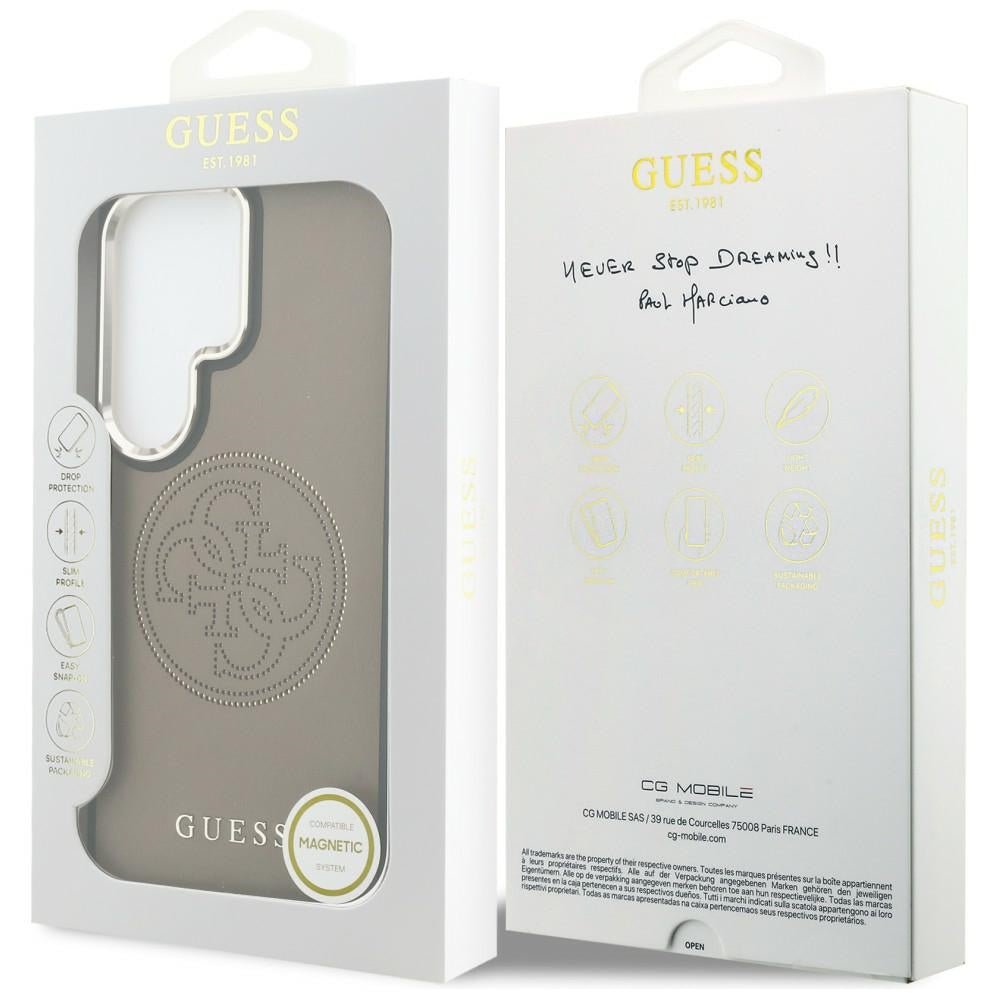 Guess Samsung Galaxy S26 Ultra - Θήκη με Επένδυση Συνθετικού Δέρματος - Perforated Logo MagSafe - Brown