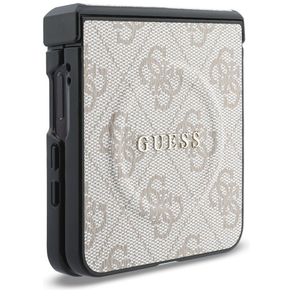 Guess Samsung Galaxy Z Flip8 - Σκληρή Θήκη MagSafe με Πλαίσιο Σιλικόνης και Επένδυση Συνθετικού Δέρματος - 4G Classic MagSafe - Pink