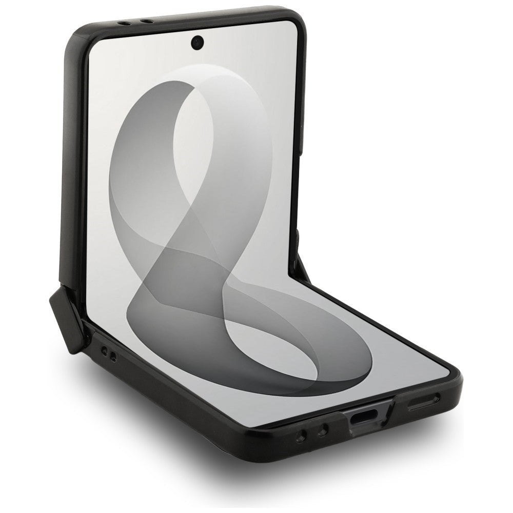 Guess Samsung Galaxy Z Flip8 - Σκληρή Θήκη MagSafe με Πλαίσιο Σιλικόνης και Επένδυση Συνθετικού Δέρματος - 4G Classic MagSafe - Pink