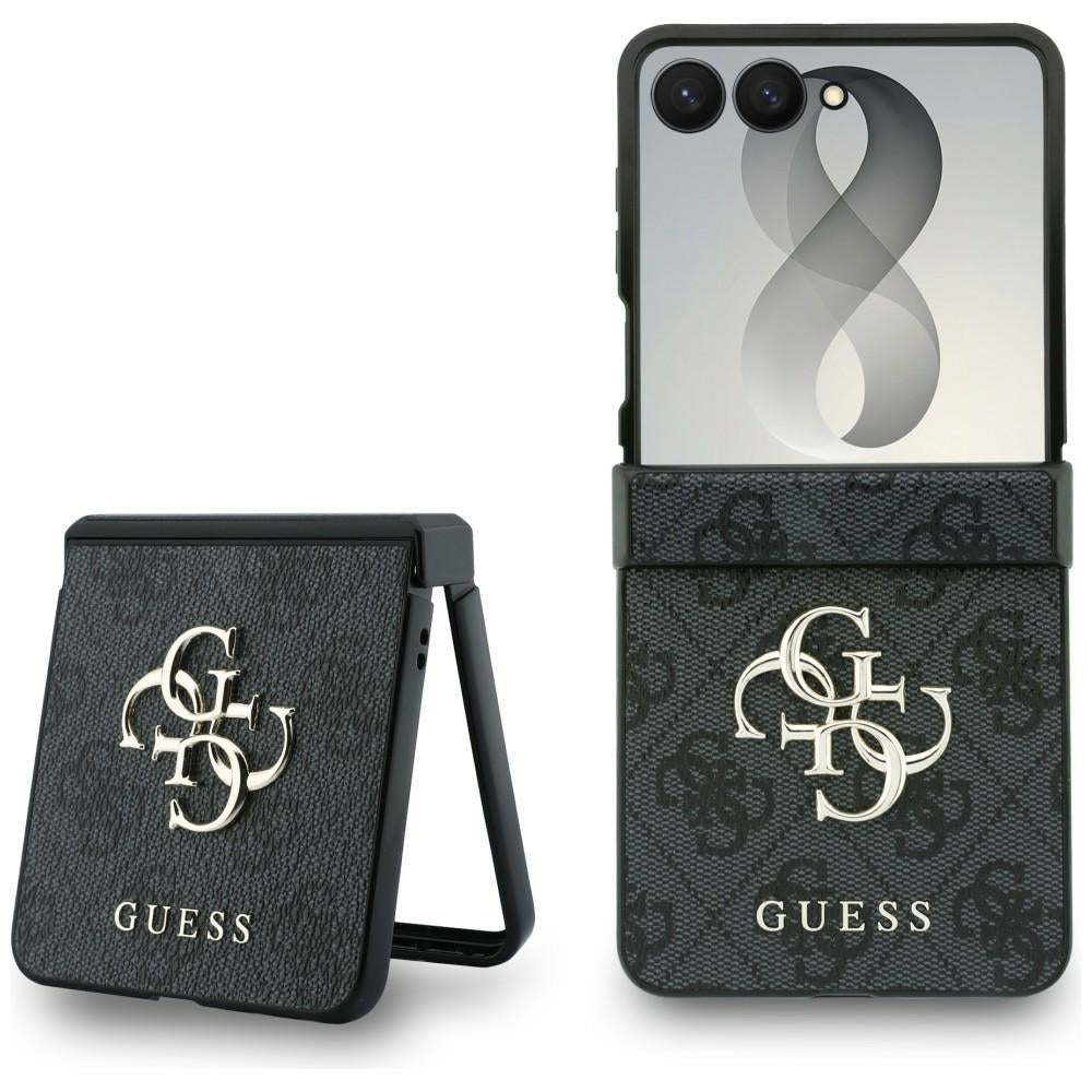 Guess Samsung Galaxy Z Flip8 - Σκληρή Θήκη με Επένδυση από Οικολογικό Δέρμα - Big 4G Logo - Black