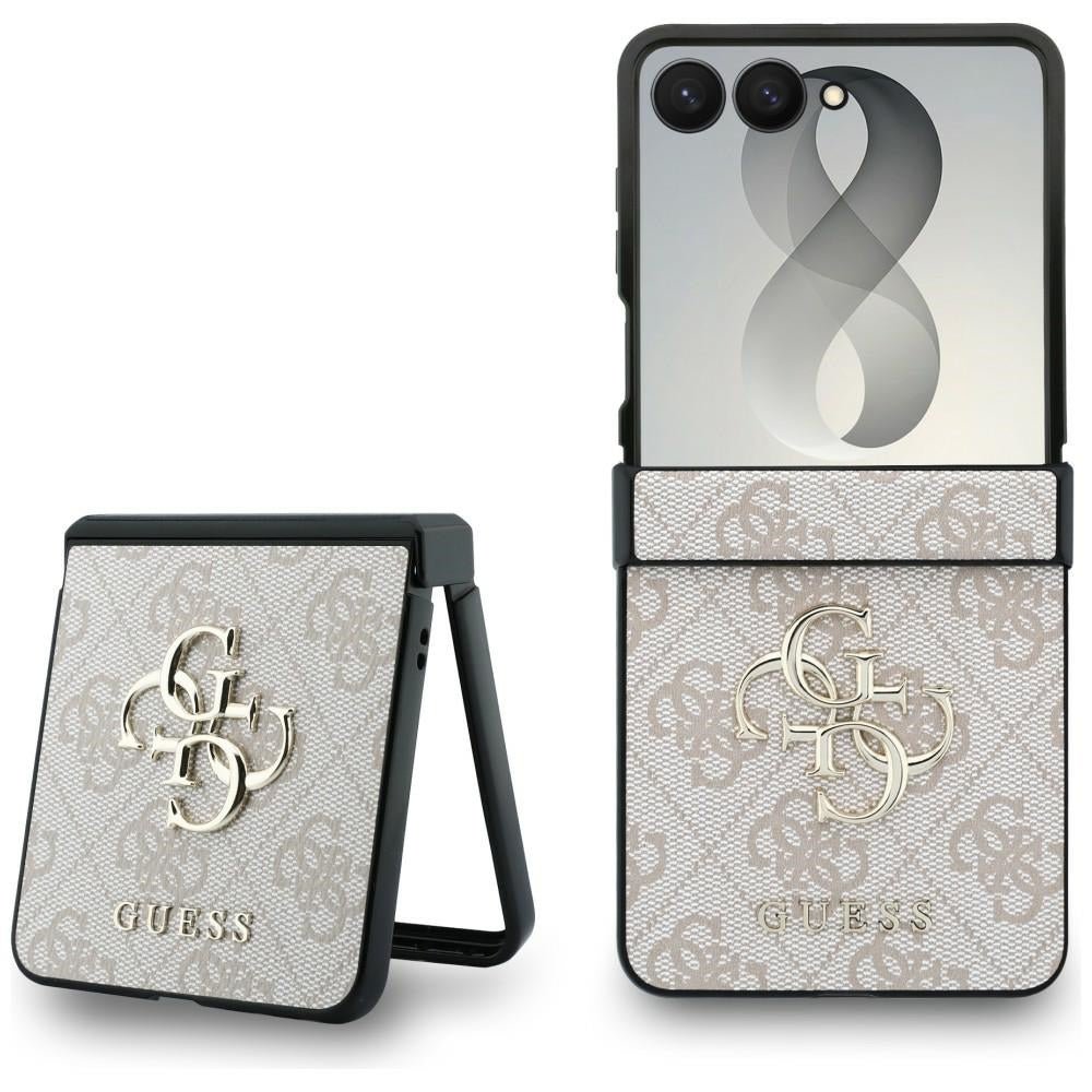 Guess Samsung Galaxy Z Flip8 - Σκληρή Θήκη με Επένδυση από Οικολογικό Δέρμα - Big 4G Logo - Pink