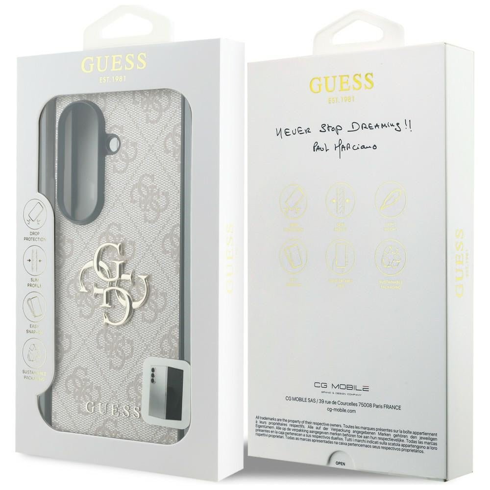 Guess Samsung Galaxy Z Fold8 Ultra - Σκληρή Θήκη με Επένδυση από Οικολογικό Δέρμα - Big 4G Logo - Pink