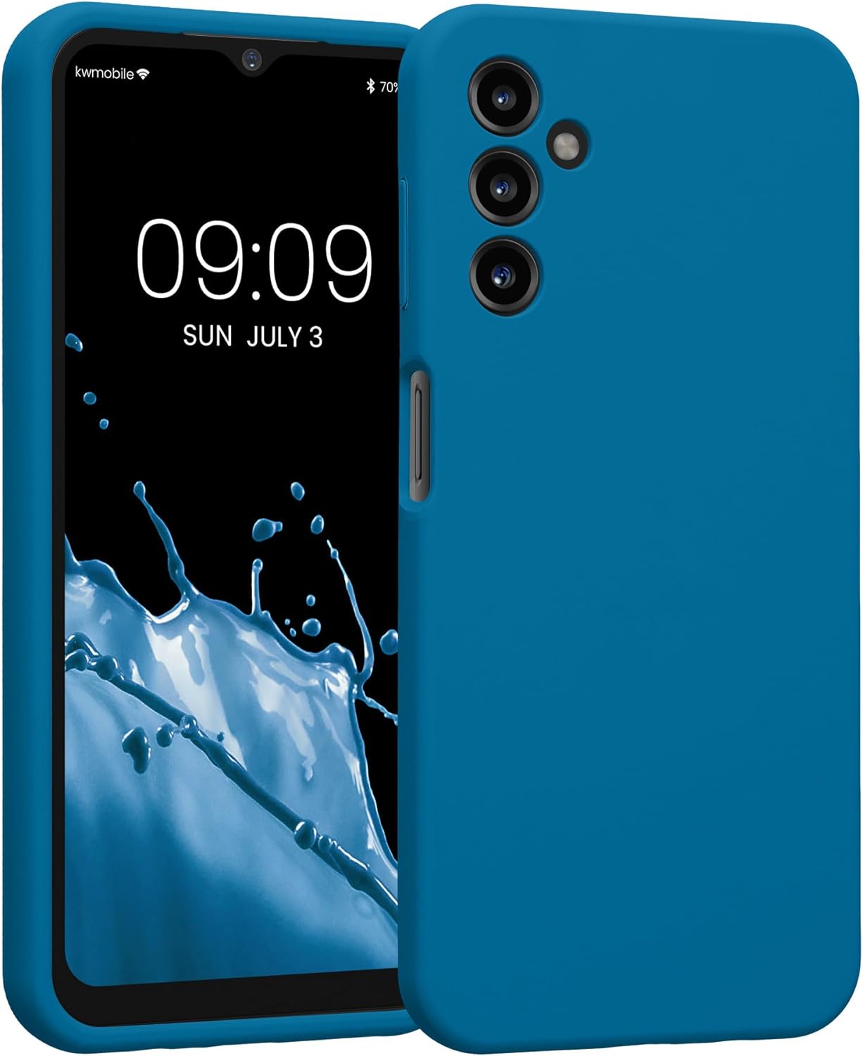 KW Samsung Galaxy A14 5G Θήκη Σιλικόνης Rubberized TPU - Blue Reef