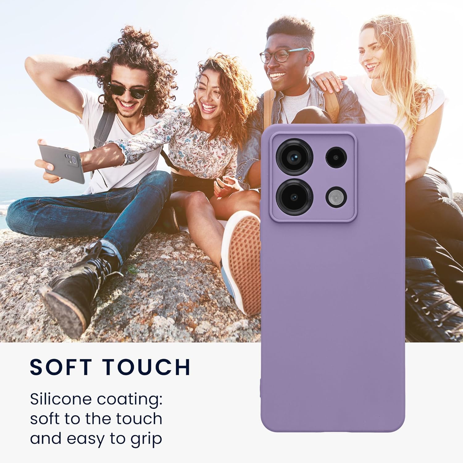 KW Xiaomi Redmi Note 13 Pro 5G / Poco X6 5G Θήκη Σιλικόνης TPU - Violet Purple