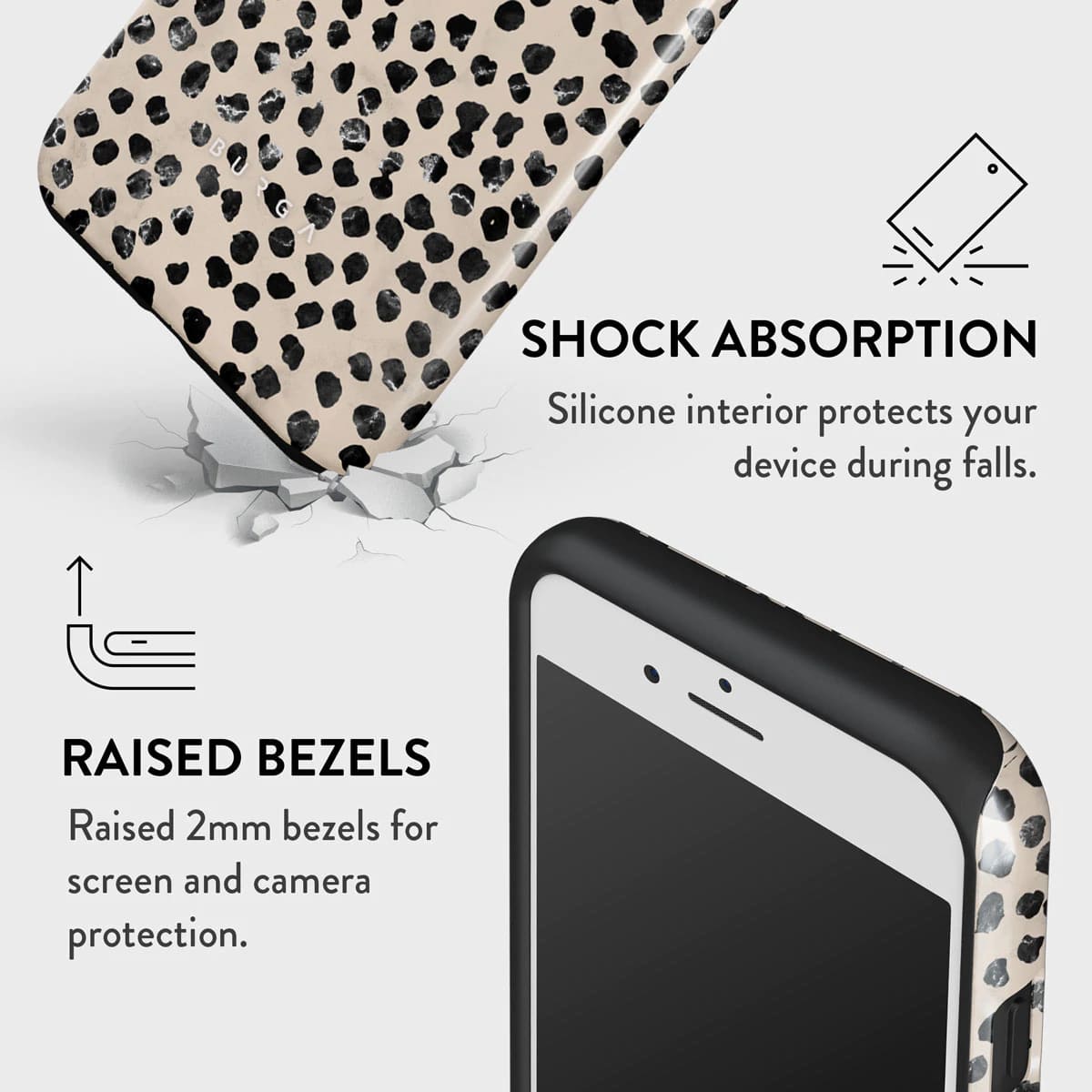 Burga iPhone SE 2022 / SE 2020 / 7 / 8 Fashion Tough Σκληρή Θήκη - Almond Latte
