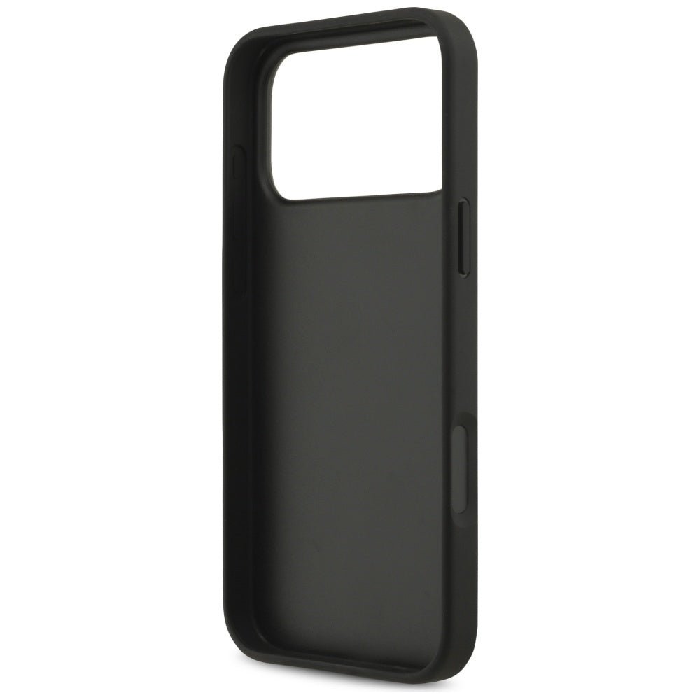 Guess iPhone 17 Pro Max - 4G Big Logo - Σκληρή Θήκη με Πλαίσιο Σιλικόνης και Επένδυση Συνθετικού Δέρματος - Black - GUHCP17X4GMGGR