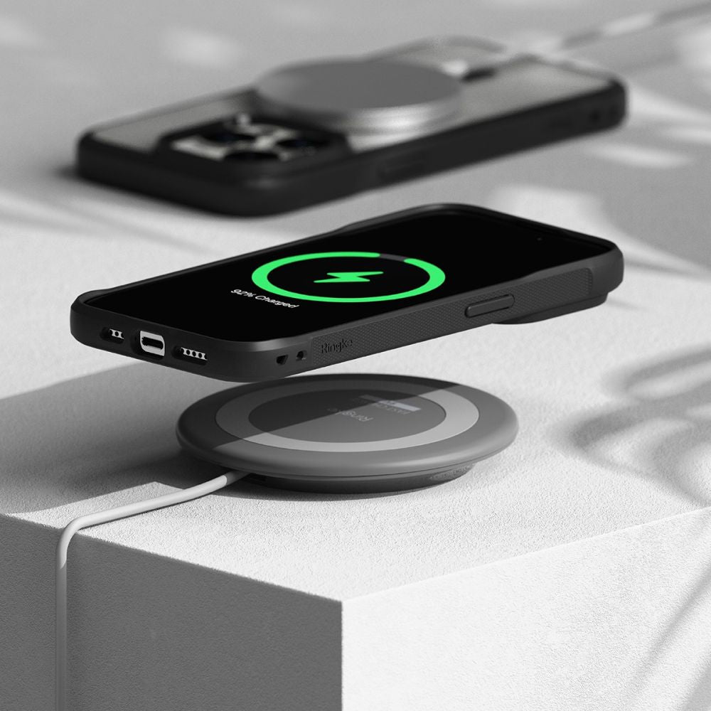 Ringke iPhone 15 Pro Max Fusion Bold MagSafe Σκληρή Θήκη με Πλαίσιο Σιλικόνης και MagSafe - Matte Black / Διάφανη
