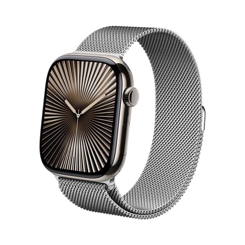 Crong Λουράκι Apple Watch 4/5/6/7/8/9/10/11 - SE (1/2/3) - ULTRA (1/2/3) - 44/45/46/49mm από Ανοξείδωτο Ατσάλι - Milano Steel - Silver