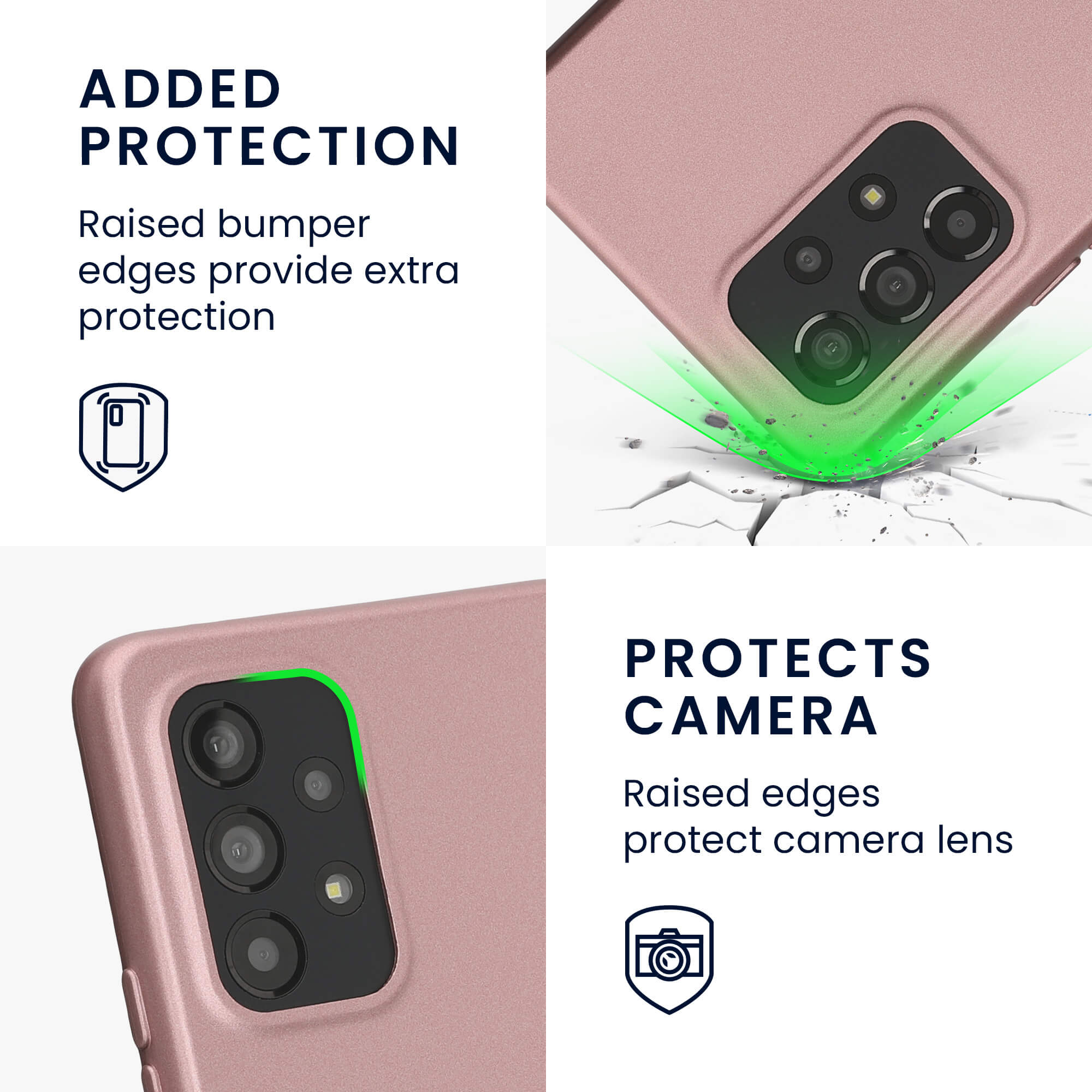 KW Samsung Galaxy A53 5G Θήκη Σιλικόνης TPU - Metallic Rose Gold - 58019.31