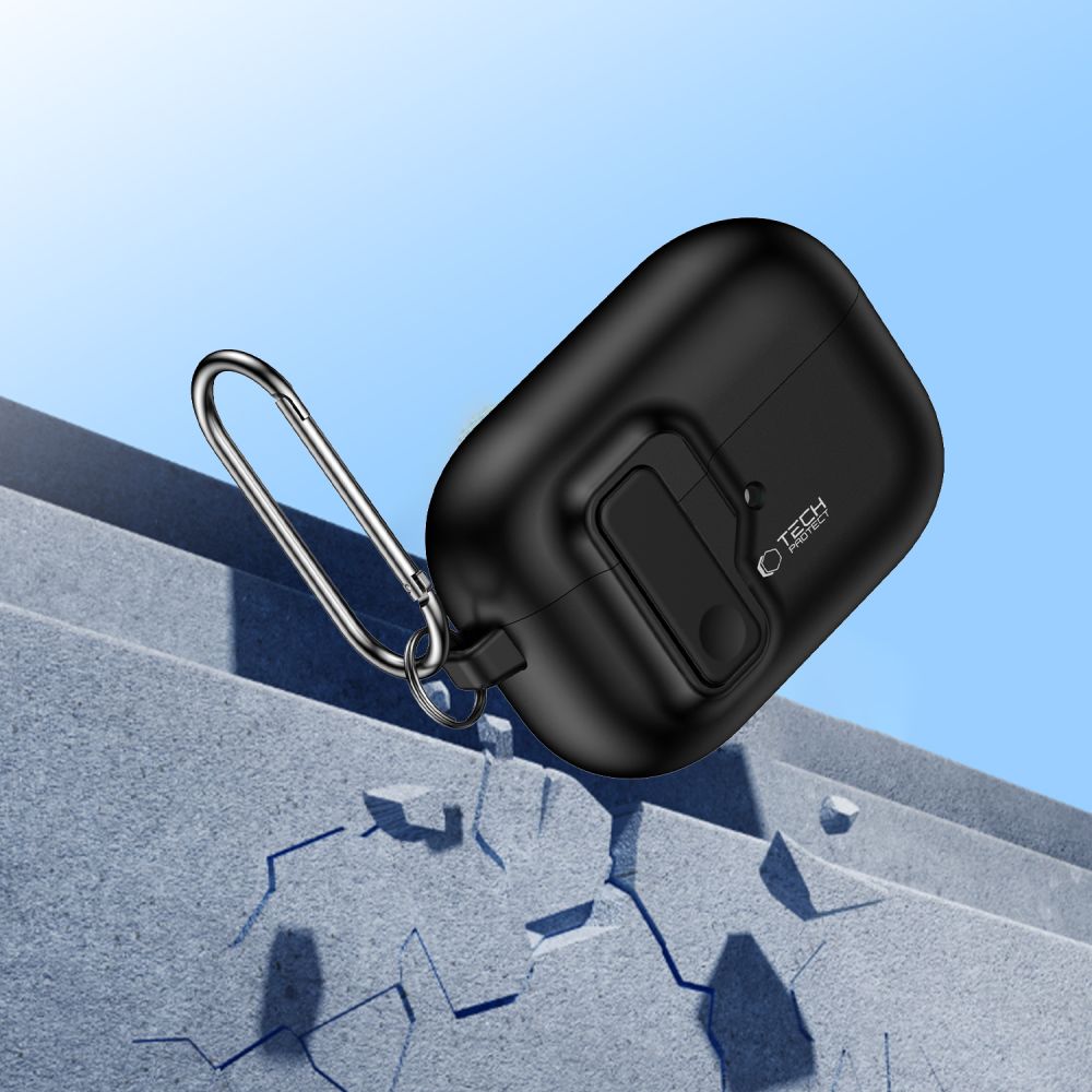 Tech - Protect AirPods Pro 1 / 2 Θήκη από Σκληρό Πλαστικ΄΄ο - Slim Hook - Black
