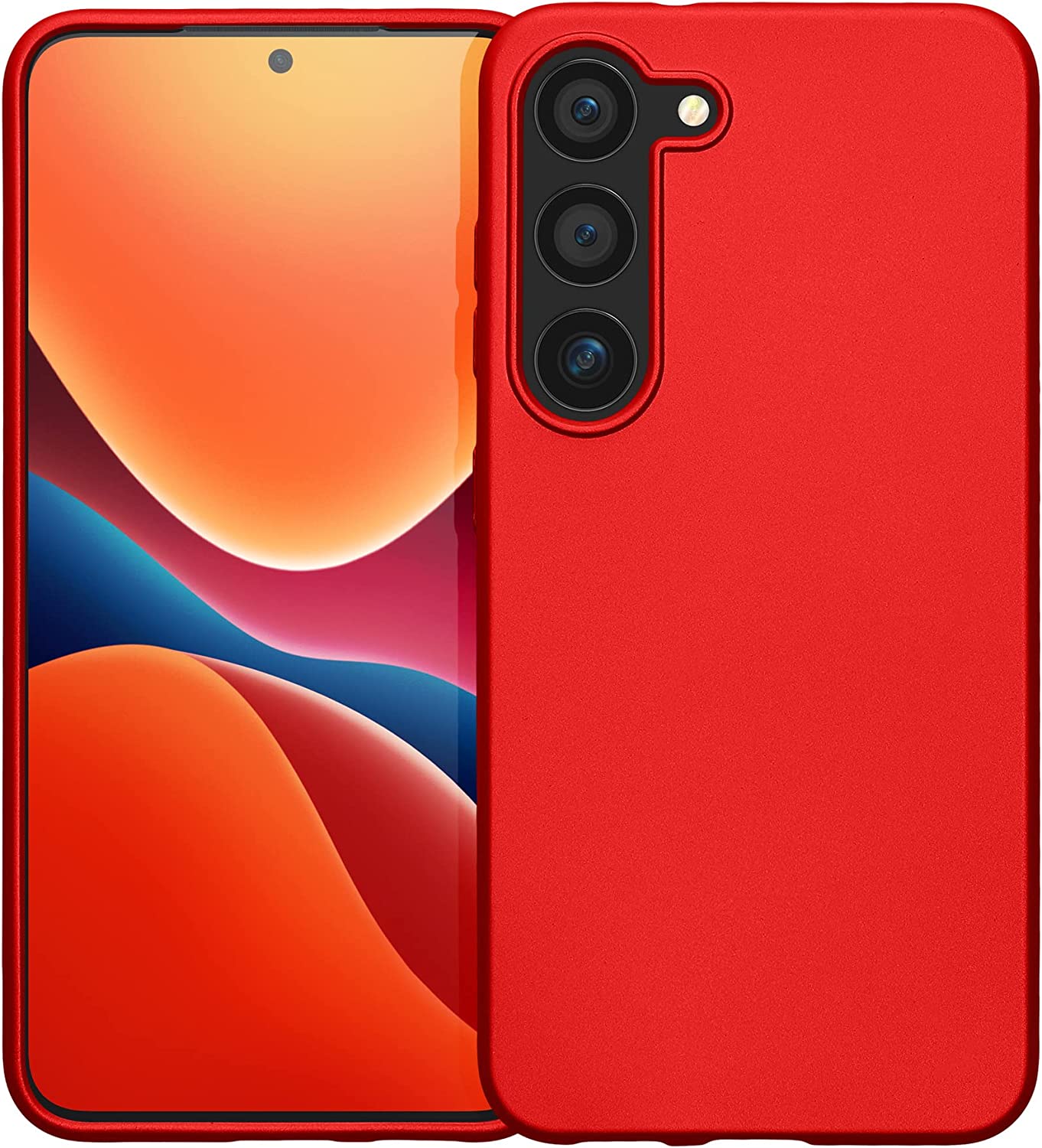 KW Samsung Galaxy S23+ Θήκη Σιλικόνης TPU - Metallic Dark Red - 60313.36