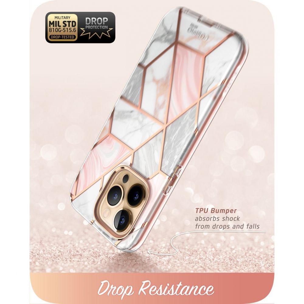 i - Blason iPhone 13 Pro Max Cosmo Σκληρή Θήκη με Πλαίσιο Σιλικόνης και Προστασία Οθόνης - Marble