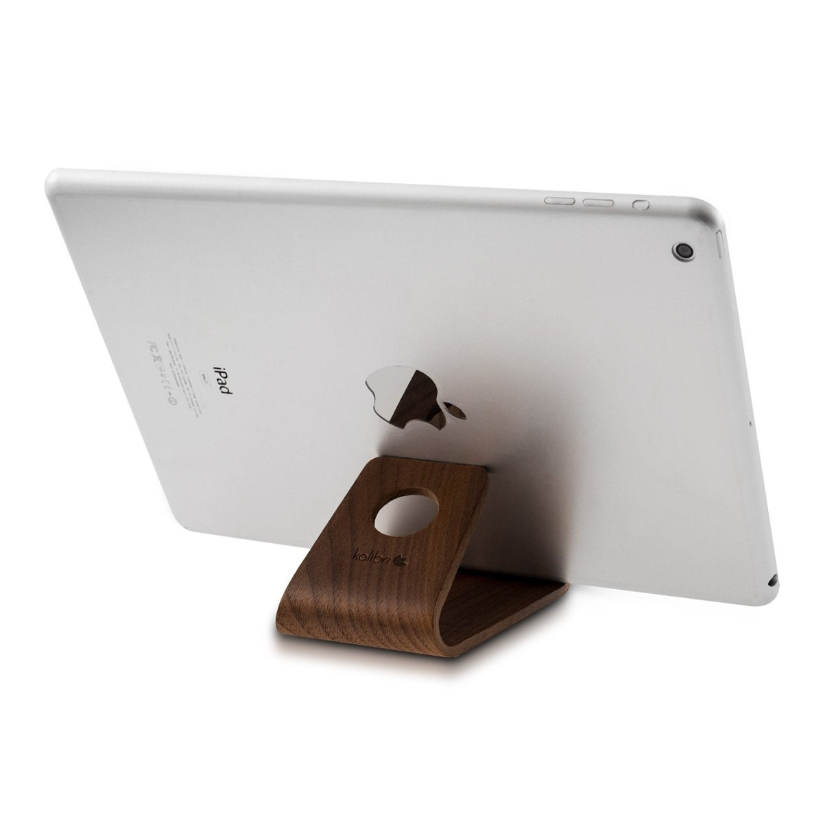 Kalibri Wooden Mobile Stand Βάση Στήριξης Κινητών από Φυσικό Ξύλο - Dark Brown - 34561.18