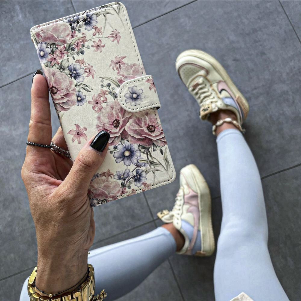 Tech - Protect Xiaomi Redmi Note 12 Pro / Poco X5 Pro 5G Θήκη Πορτοφόλι Stand από Δερματίνη - Blossom Flower