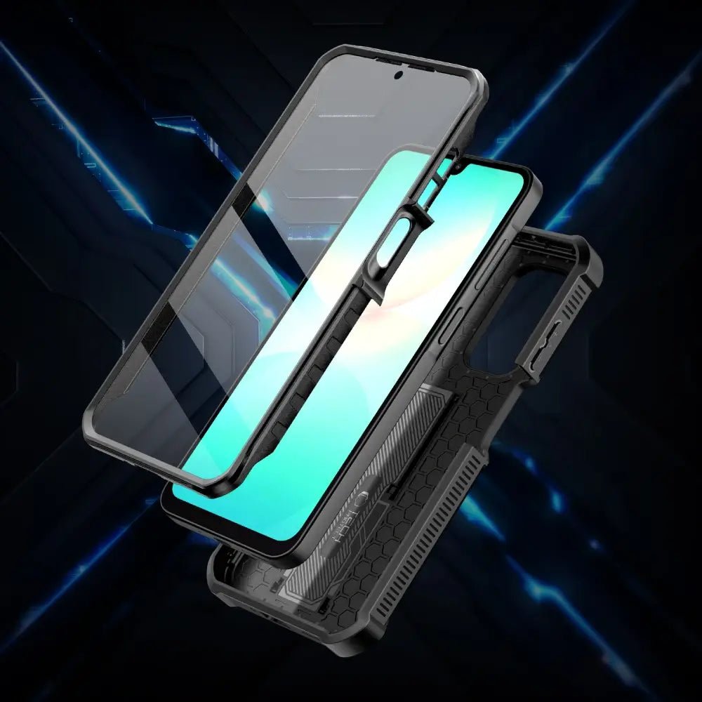 Tech - Protect Samsung Galaxy A26 5G Kevlar Cam+ Θήκη 360 Full Body με Προστασία για την Οθόνη και την Κάμερα και Stand - Black