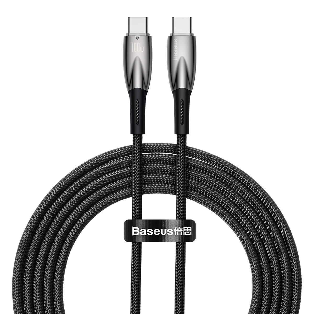 Baseus Glimmer Series PD 100W - Καλώδιο Δεδομένων και Φόρτισης Type - C to Type - C 2M - Black - CADH000801