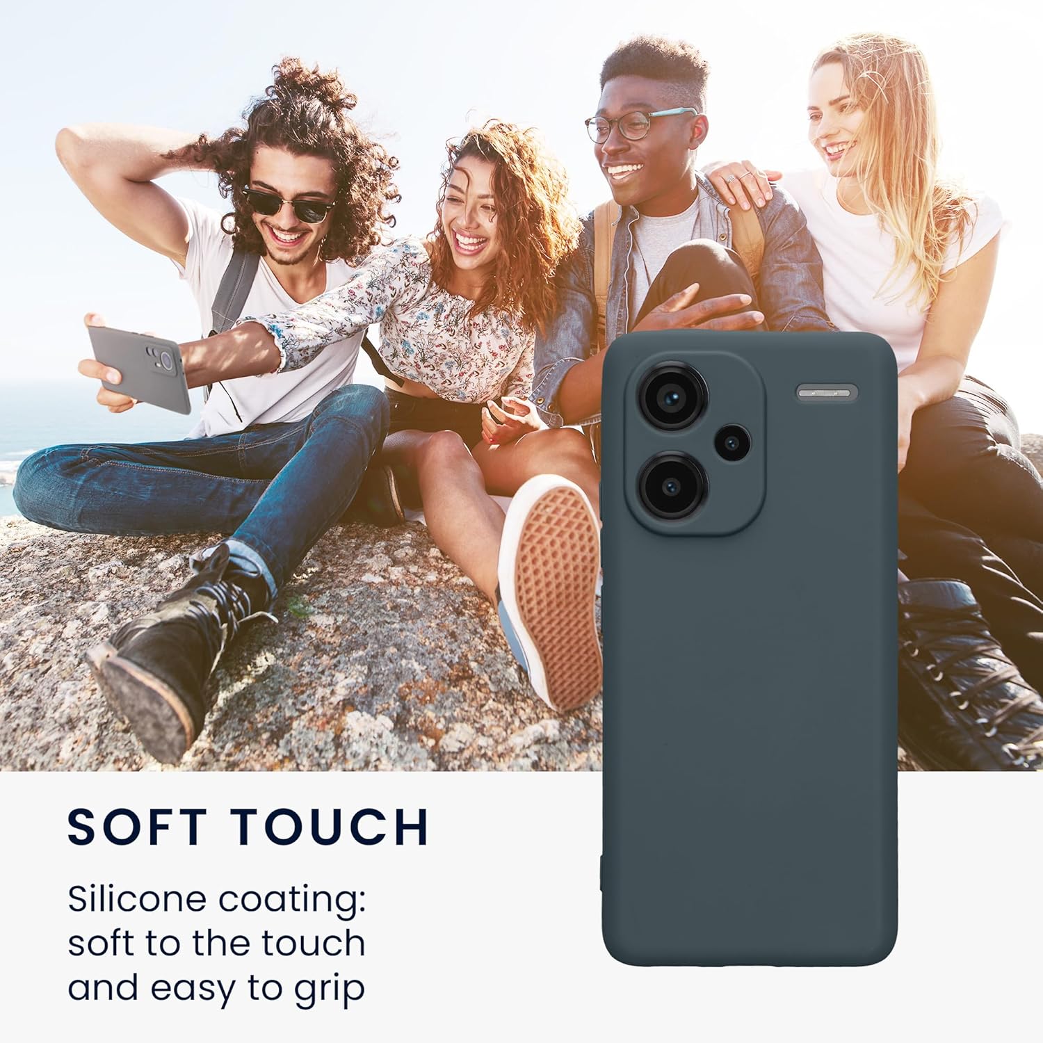 KW Xiaomi Redmi Note 13 Pro+ 5G Θήκη Σιλικόνης TPU - Dark Slate