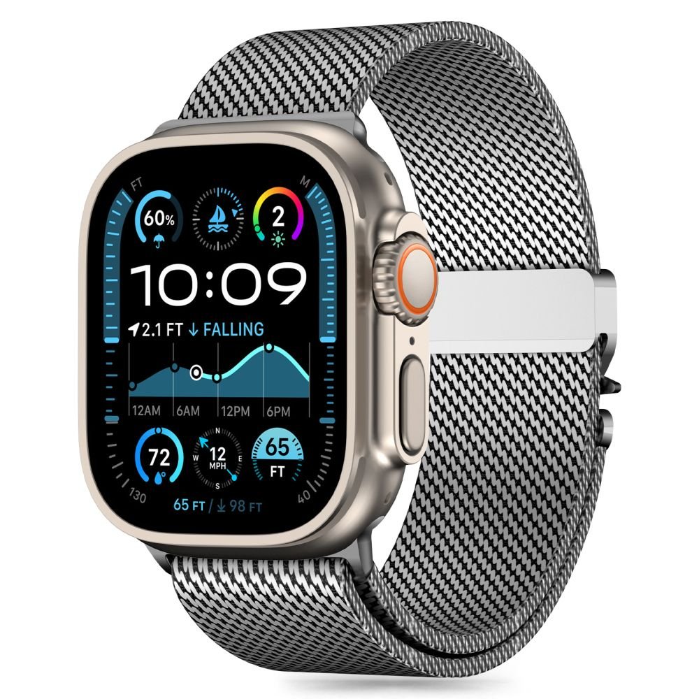 Tech - Protect Λουράκι Apple Watch 8/9/10/11 - SE (1/2/3) - Ultra (1/2/3) – 44/45/46/49mm Milano από Ανοξείδωτο Ατσάλι - Silver