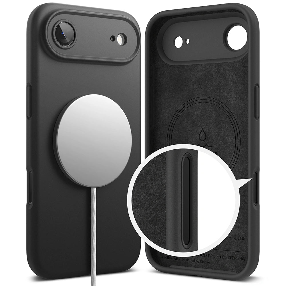 Ringke iPhone Air - Silicone Magnetic MagSafe - Θήκη Σιλικόνης με MagSafe - Black