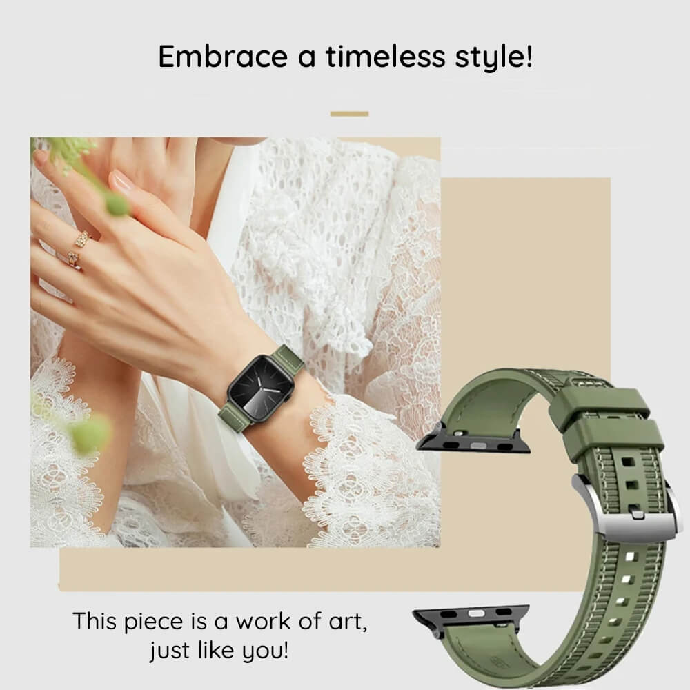 Techsuit Λουράκι Apple Watch 4/5/6/7/8/9/10/11 - SE (1/2/3) - ULTRA (1/2/3) - 44/45/46/49mm Watchband Σιλικόνης W051 - Green