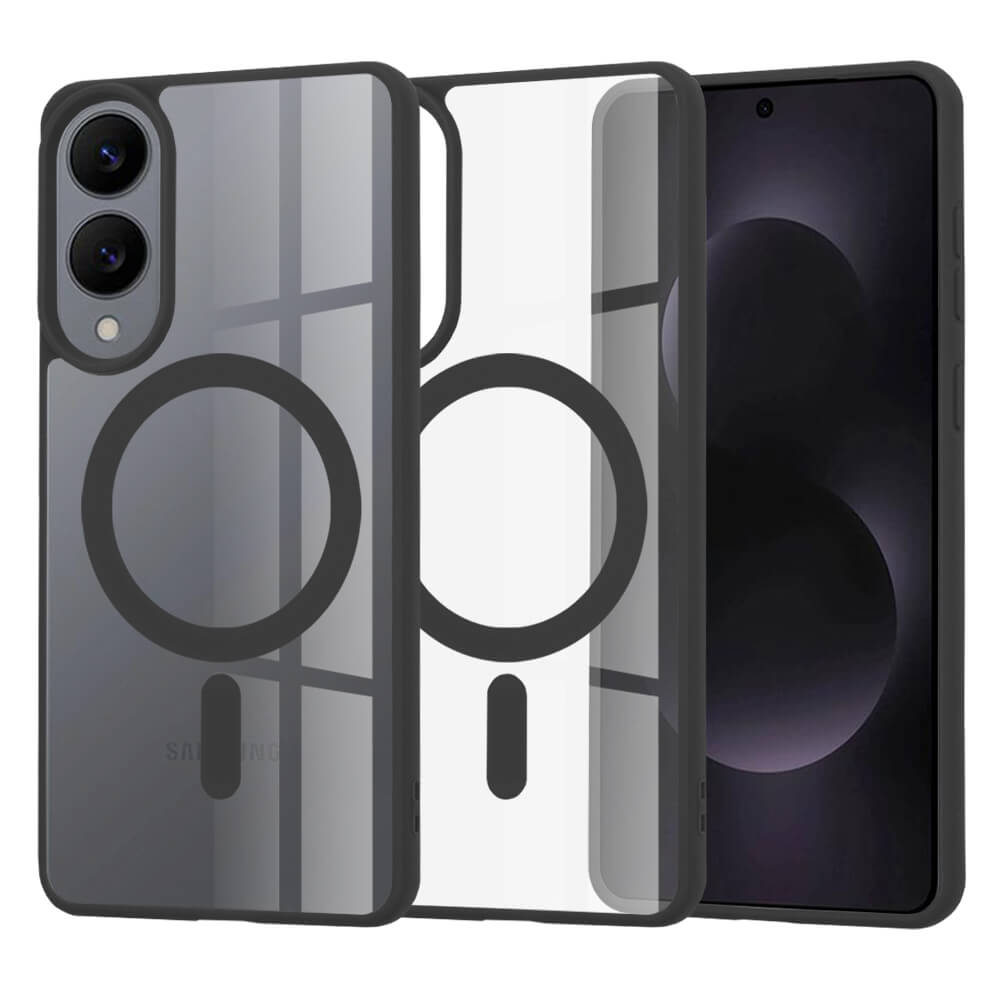 Techsuit Samsung Galaxy S25 Edge - MagSafe Pro - Σκληρή Θήκη με Πλαίσιο Σιλικόνης - Black