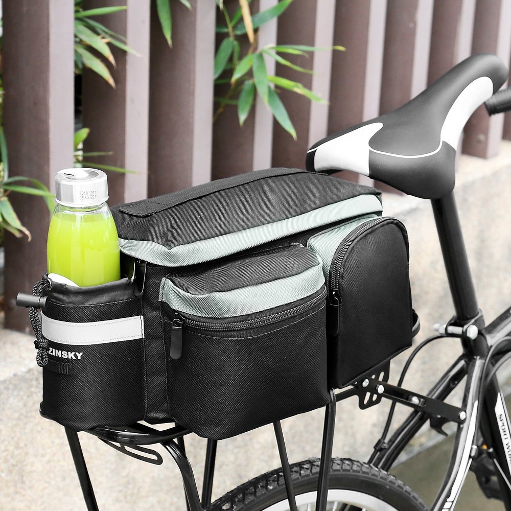 Wozinsky Bicycle Bike Pannier Bag - Τσάντα Αποθήκευσης για Σχάρα Ποδηλάτου με Λουράκι Ώμου 6L - Black - WBB3BK