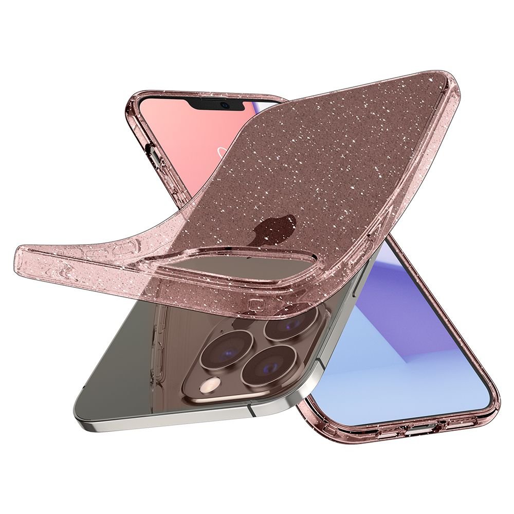 Spigen iPhone 13 Pro Liquid Crystal Θήκη Σιλικόνης - Glitter Rose