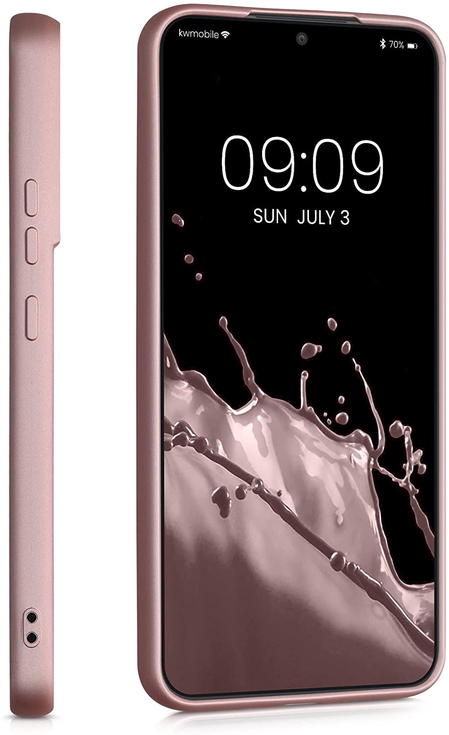 KW Samsung Galaxy S22 Plus Θήκη Σιλικόνης - Metallic Rose Gold - 56762.31