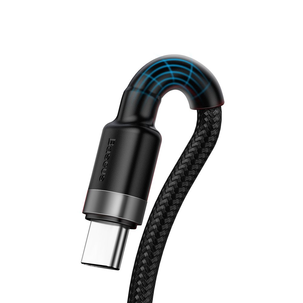 Baseus Cafule HW Cable Type - C 40W - Καλώδιο Γρήγορης Φόρτισης Type - C 1M - Black / Grey - CATKLF - PG1