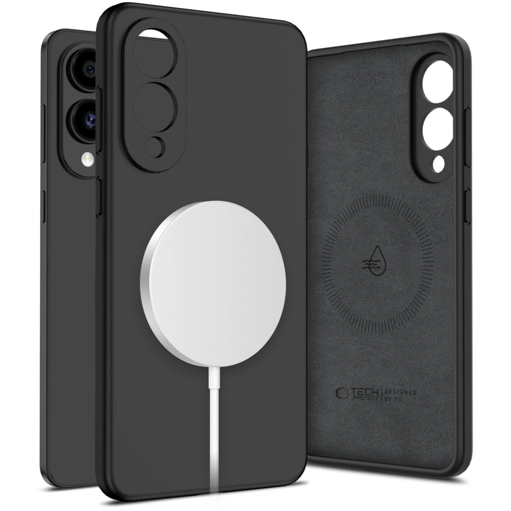 Tech - Protect Samsung Galaxy S25 Edge - Liquid Silicone MagSafe Θήκη Σιλικόνης TPU - Black