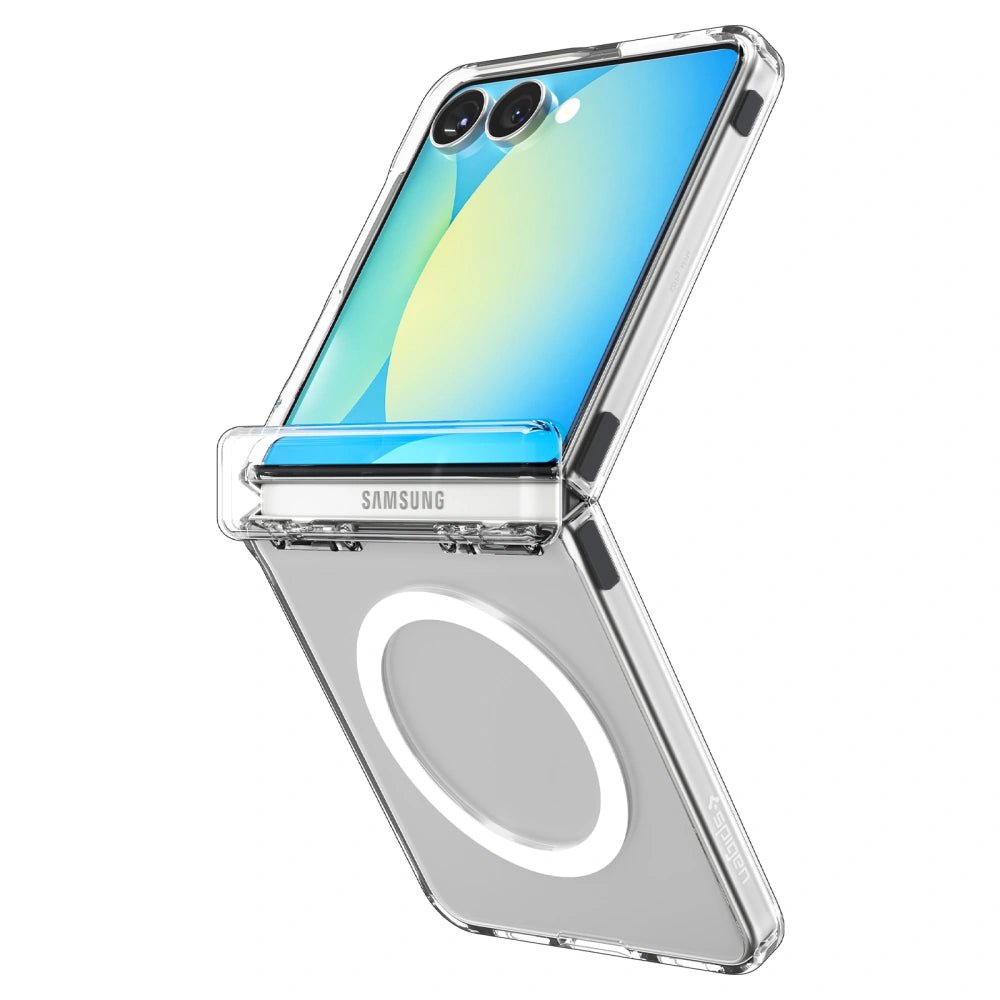 Spigen Samsung Galaxy Z Flip7 - Ultra Hybrid Pro Mag - Σκληρή Θήκη με Πλαίσιο Σιλικόνης με MagSafe - Clear / White