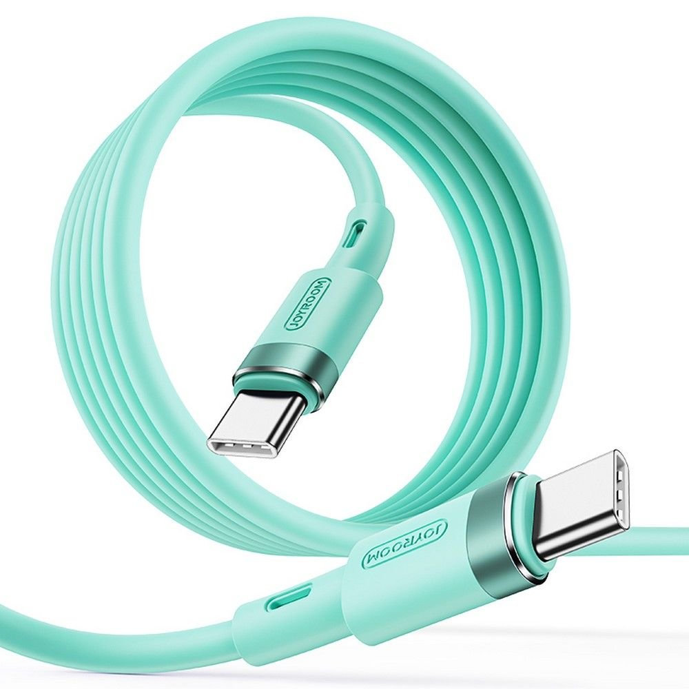 Joyroom Liquid Silicone S - 1230N9 PD 60W 3A - Καλώδιο Δεδομένων και Φόρτισης Type - C to Type - C 1.2M - Green