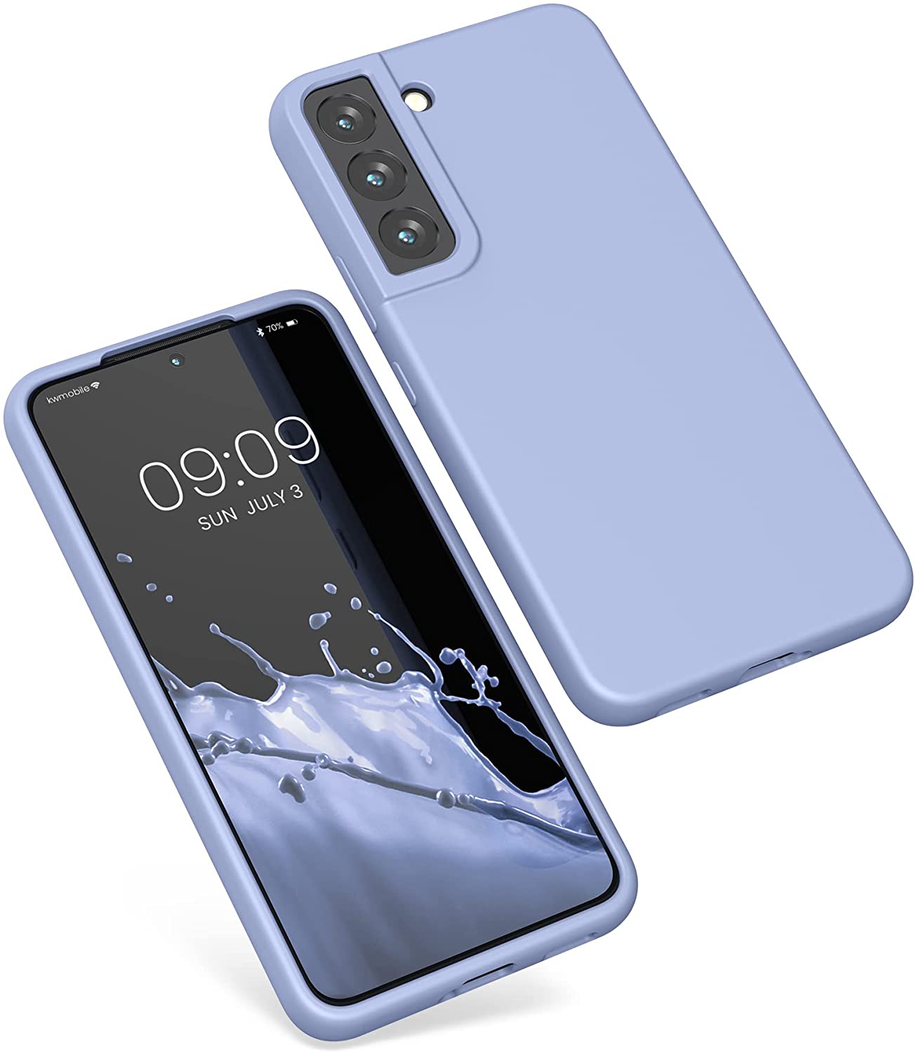 KW Samsung Galaxy S22 Θήκη Σιλικόνης Rubberized TPU - Light Blue Matte - 56756.58