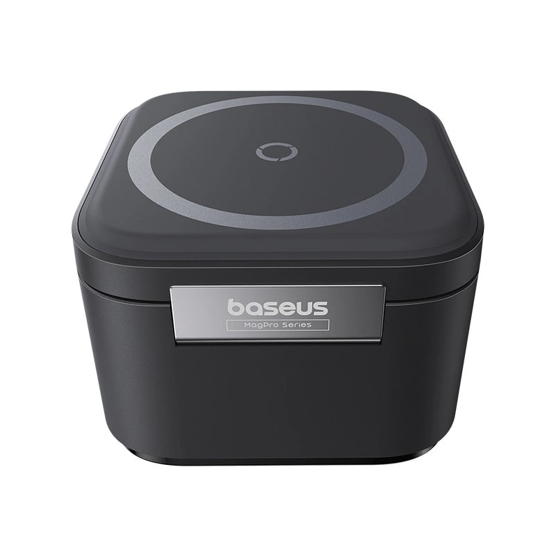 Baseus MagPro 2in1 Ασύρματος Φορτιστής MagSafe για Smartphones και Airpods με Ενσωματωμένο Καλώδιο USB - C - Black - BS - W531