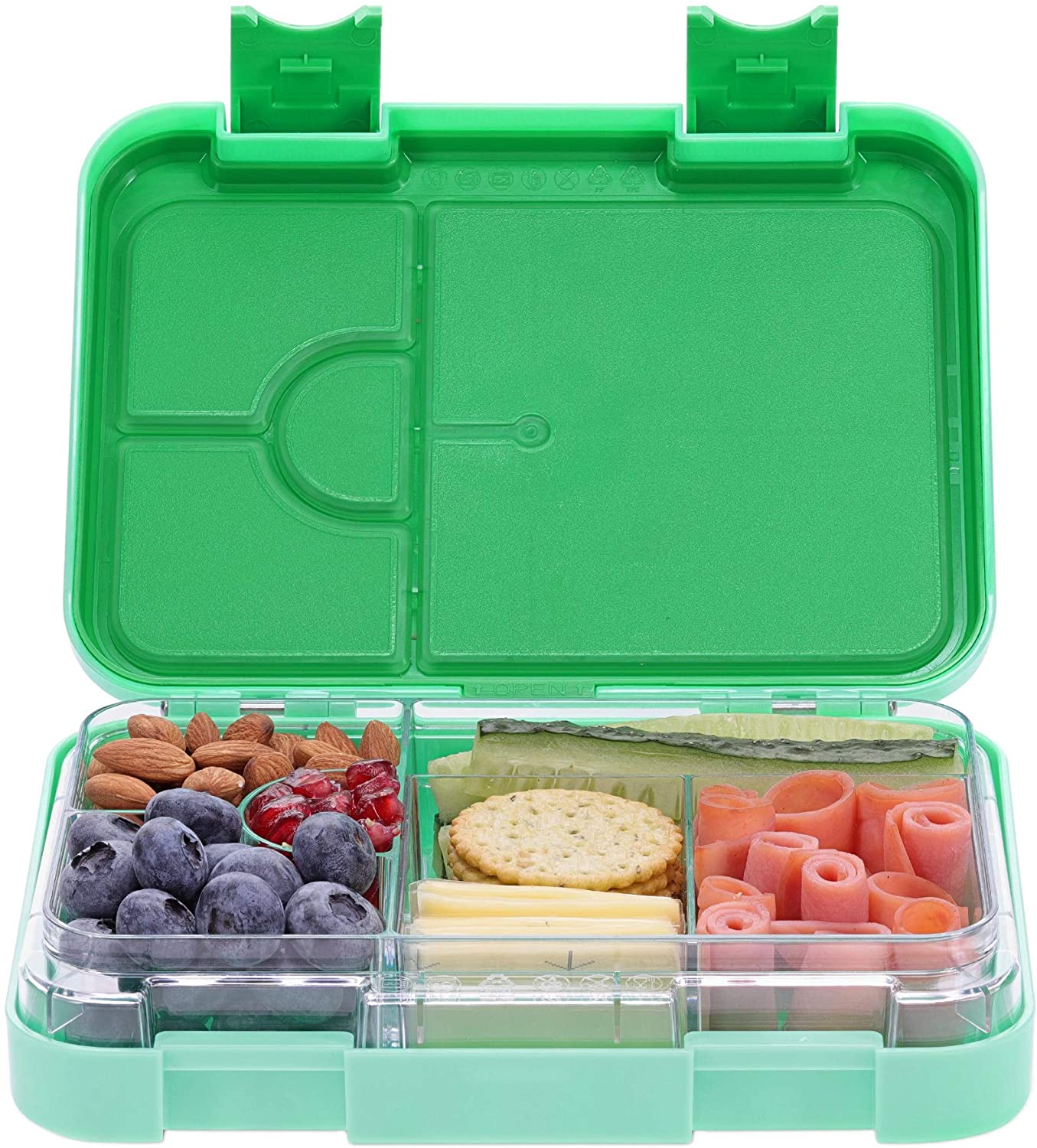Navaris Bento Box for Kids Δοχείο Αποθήκευσης Τροφής για Παιδιά BPA Free - Green - 49877.01.07