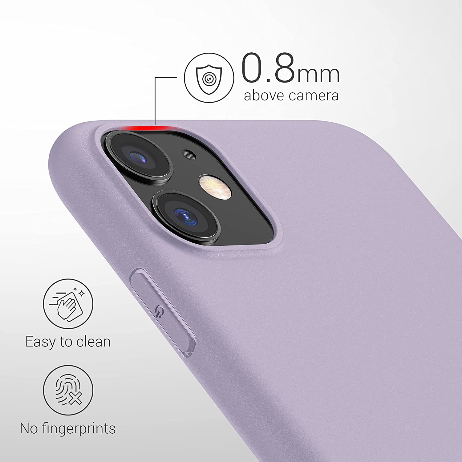 KW iPhone 11 Θήκη Σιλικόνης TPU - Lavender - 49787.108