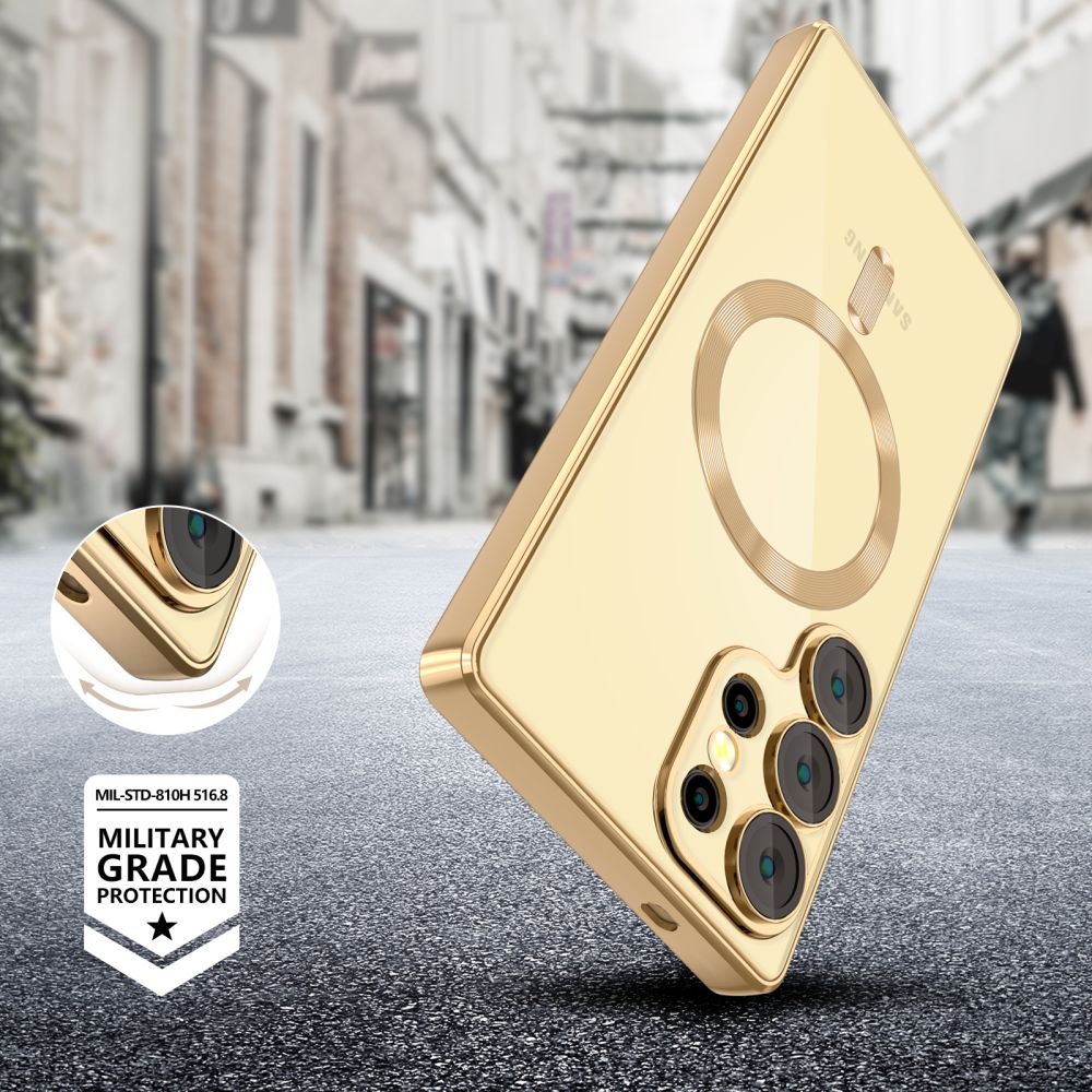 Tech - Protect Samsung Galaxy S25 Ultra MagFlex Θήκη Σιλικόνης TPU με MagSafe - Shiny Gold