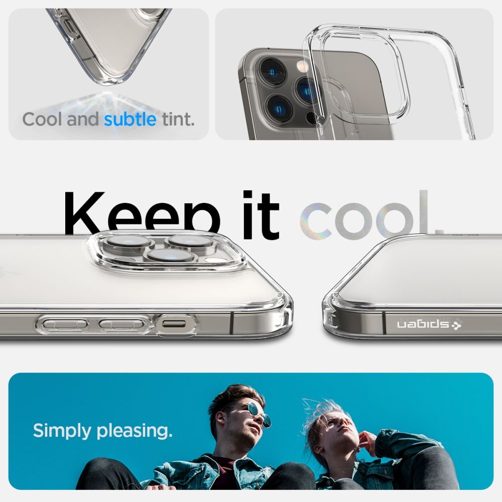 Spigen iPhone 14 Pro Max Ultra Hybrid Σκληρή Θήκη με Πλαίσιο Σιλικόνης - Frost Clear