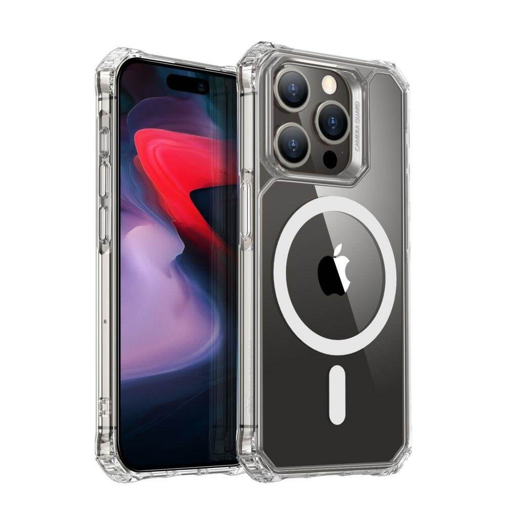 ESR iPhone 15 Pro Max Air Armor Halolock Σκληρή Θήκη με Πλαίσιο Σιλικόνης και MagSafe - Διάφανη