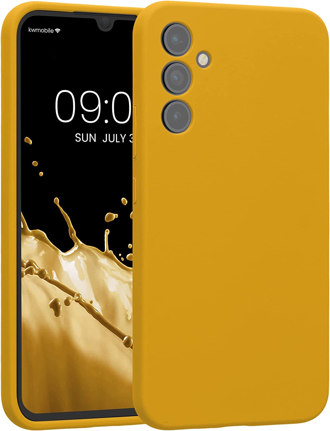 KW Samsung Galaxy A34 5G Θήκη Σιλικόνης Rubber TPU - Honey Yellow - 60807.143