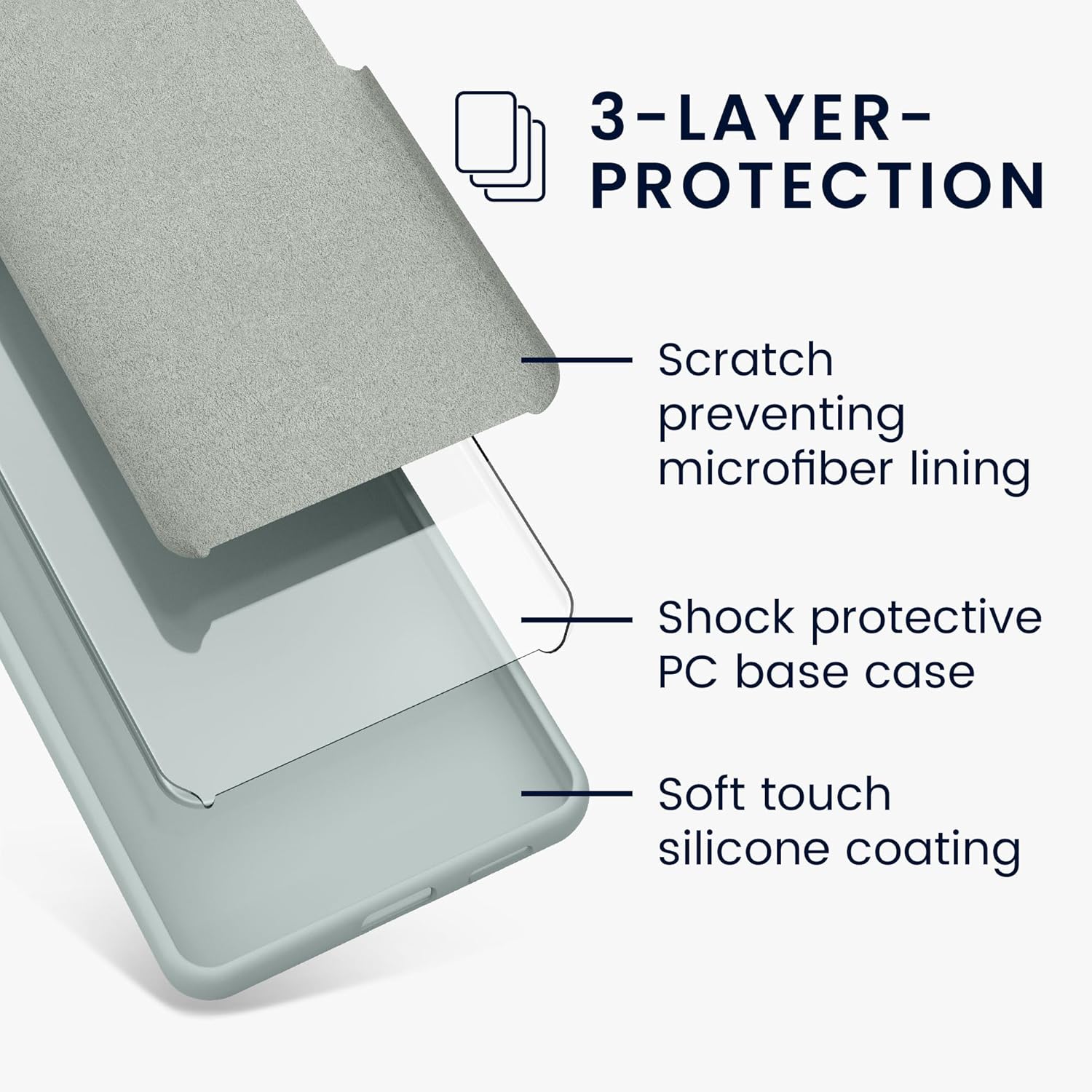 KW iPhone 15 Pro Max Θήκη Σιλικόνης Rubberized TPU - Cool Mint