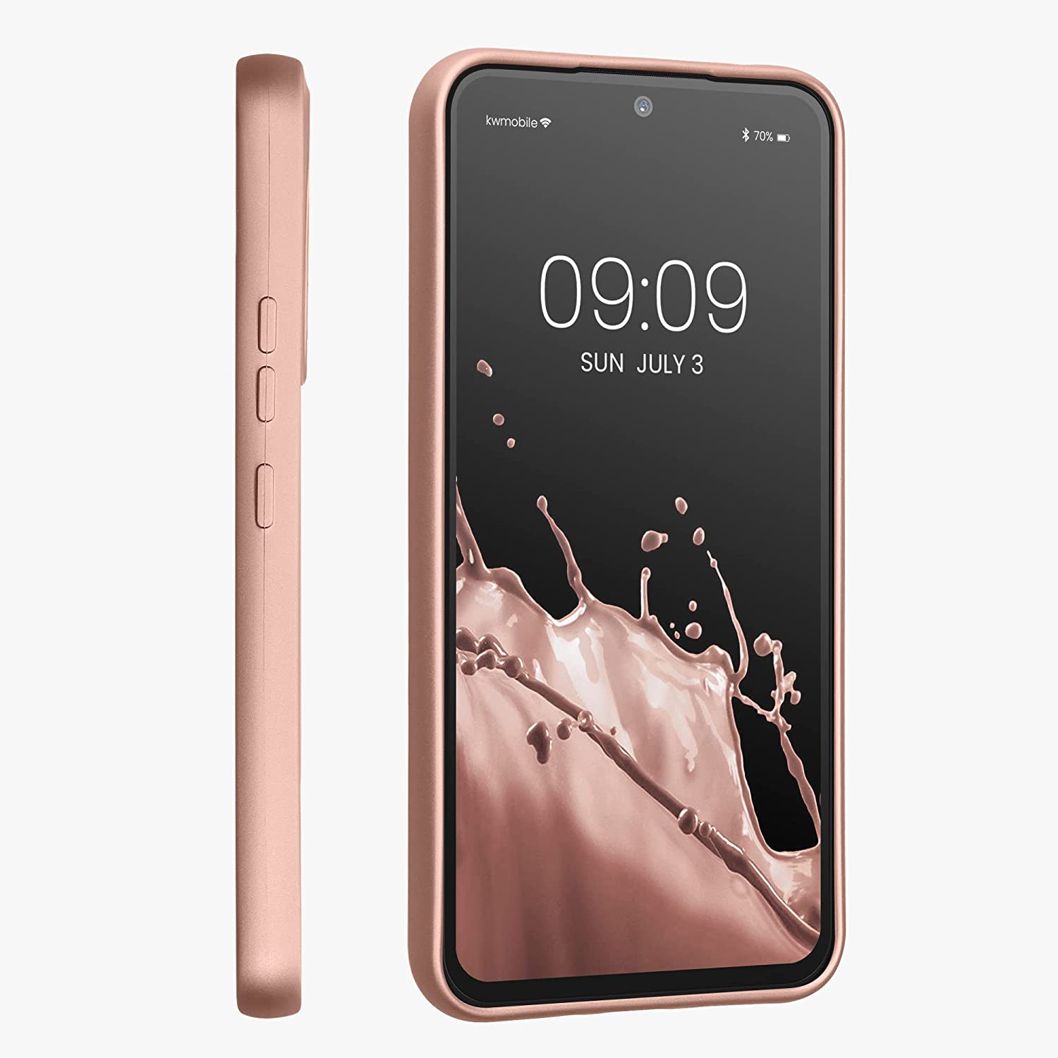 KW Samsung Galaxy A54 5G Θήκη Σιλικόνης TPU - Metallic Rose Gold - 60797.31