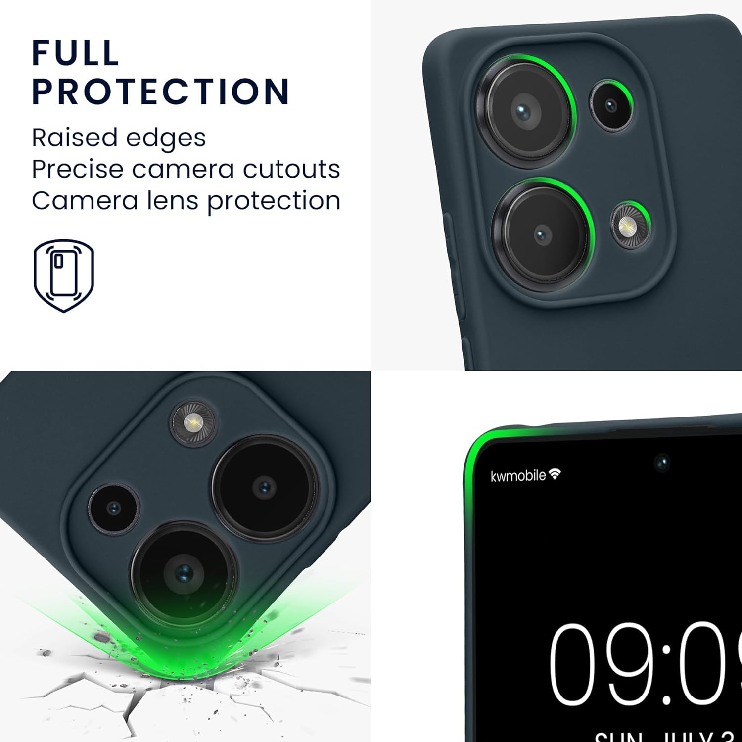 KW Xiaomi Redmi Note 13 Pro 4G Θήκη Σιλικόνης TPU - Dark Slate