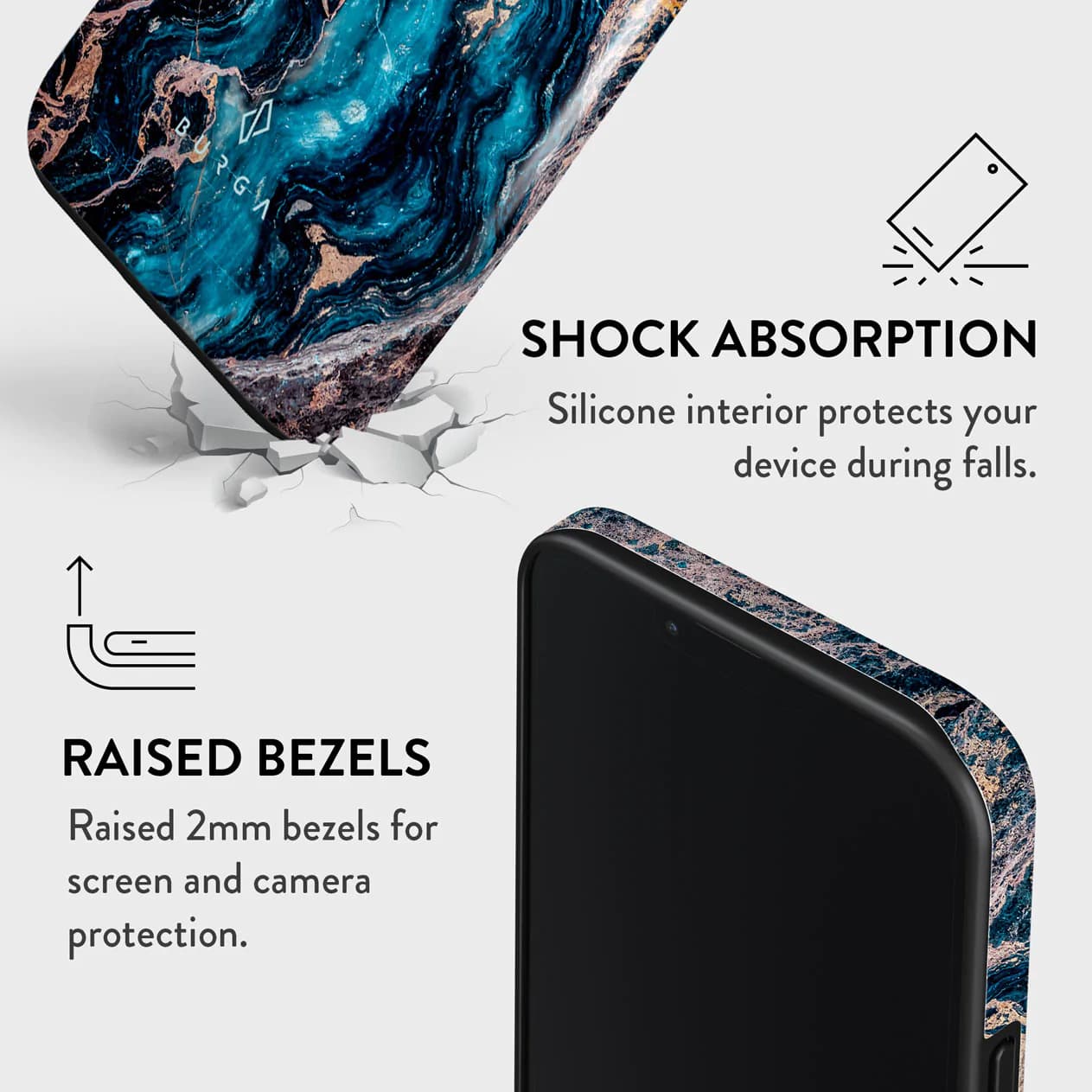 Burga iPhone 14 Pro Fashion Tough Σκληρή Θήκη - Mystic River