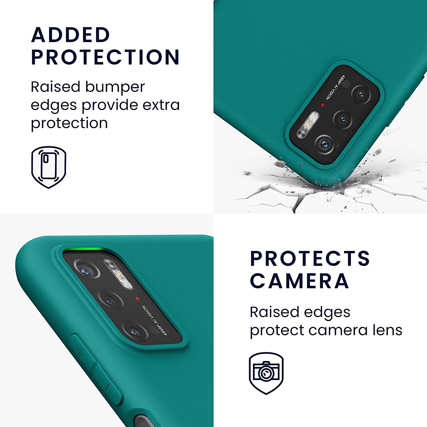KW Xiaomi Poco M3 Pro 5G Θήκη Σιλικόνης TPU - Petrol Matte - 55363.57