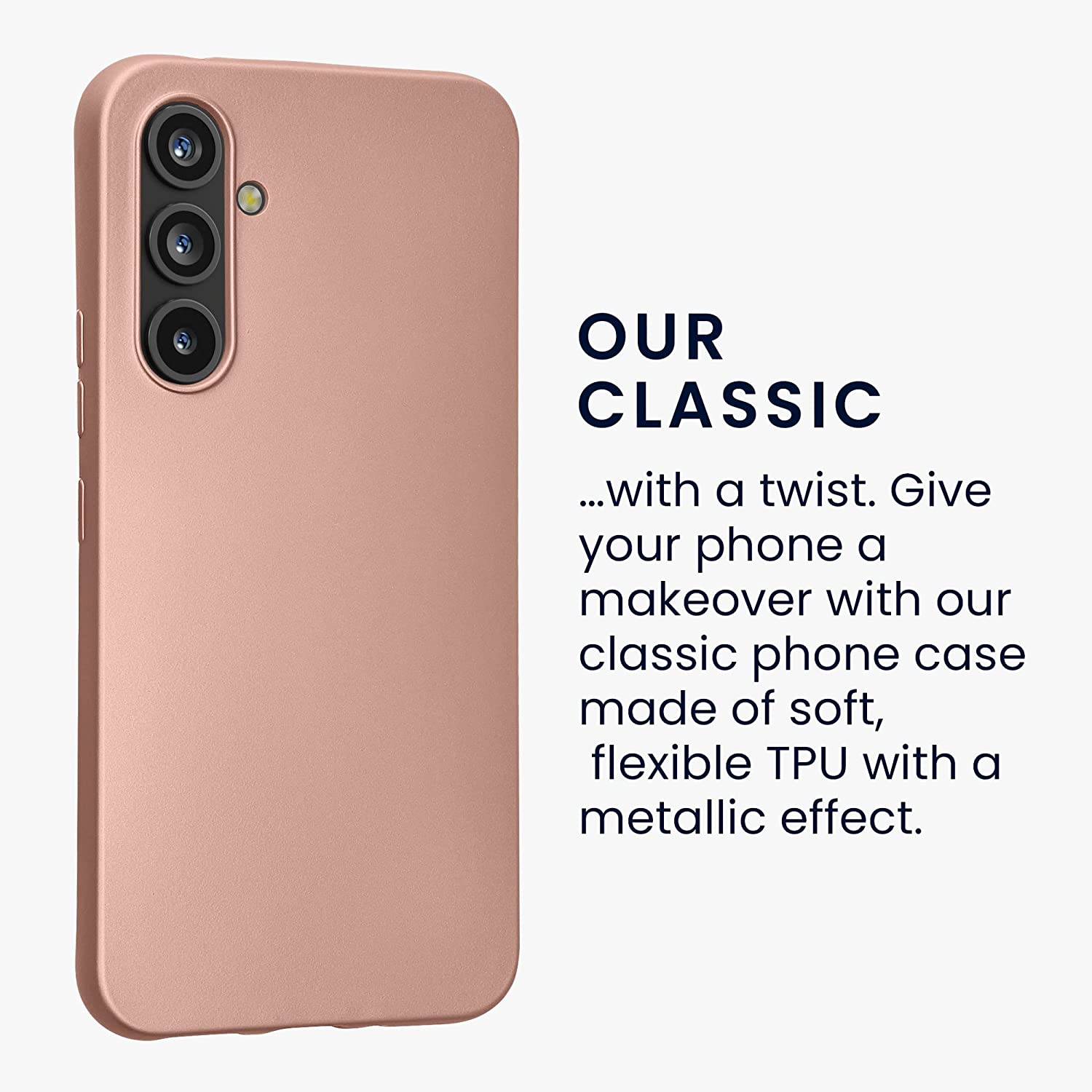 KW Samsung Galaxy A54 5G Θήκη Σιλικόνης TPU - Metallic Rose Gold - 60797.31