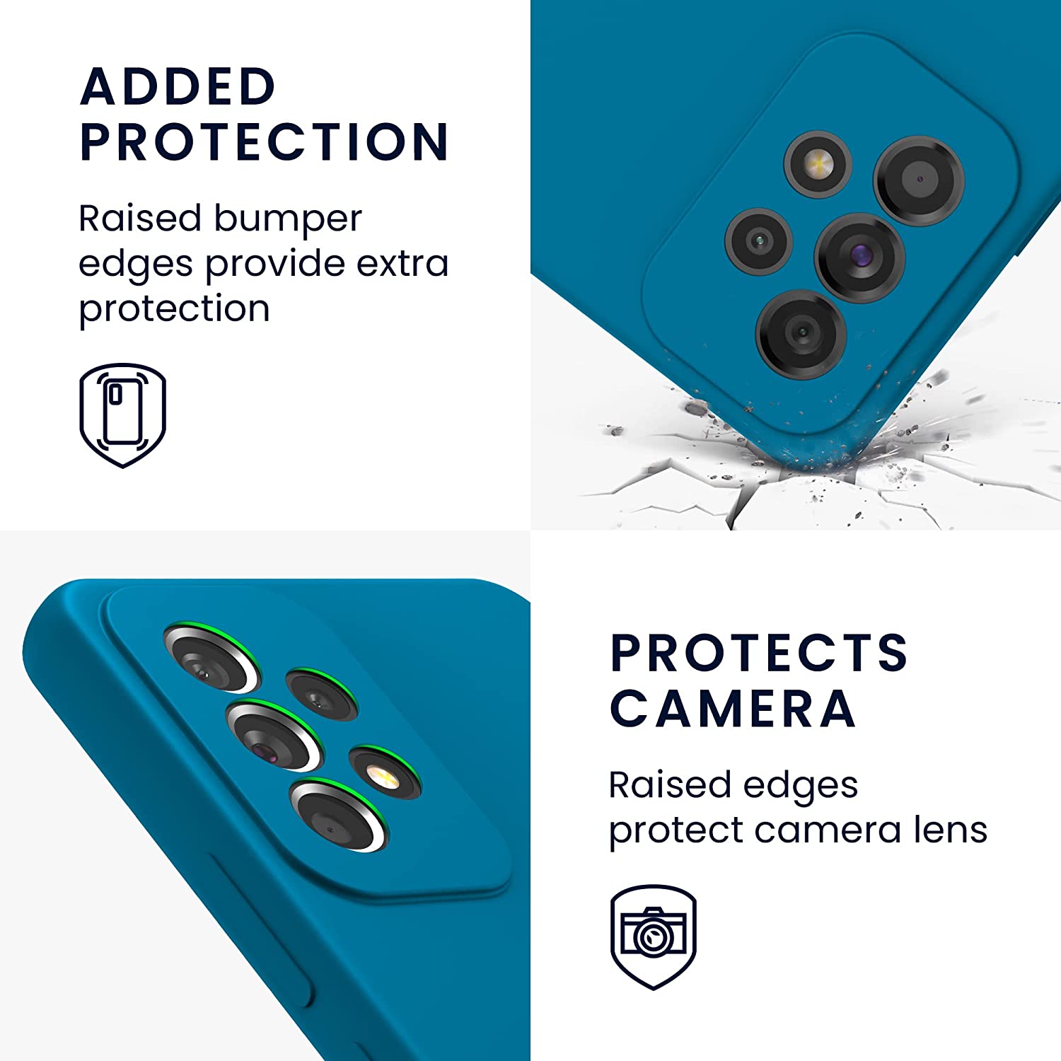 KW Samsung Galaxy A53 5G Θήκη Σιλικόνης Rubber TPU - Caribbean Blue - 57835.224
